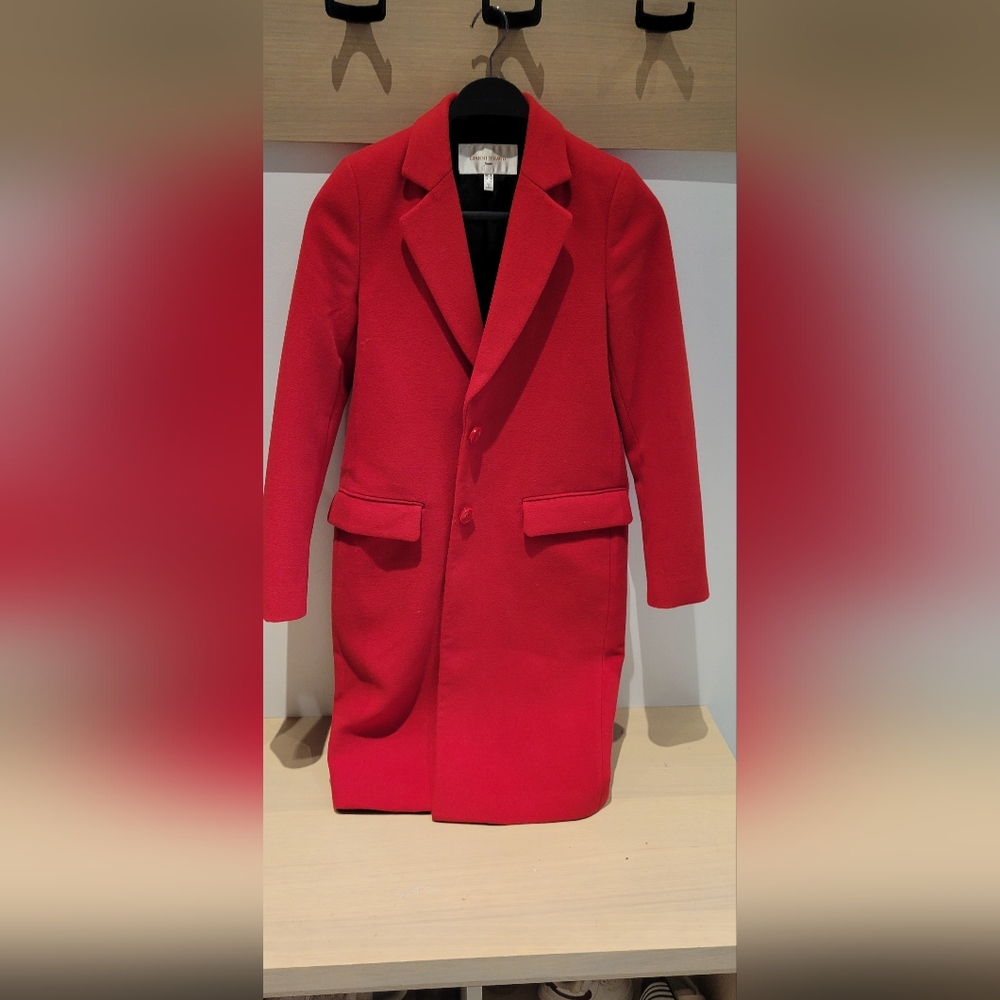 Elegant Red Trench Coat for Women